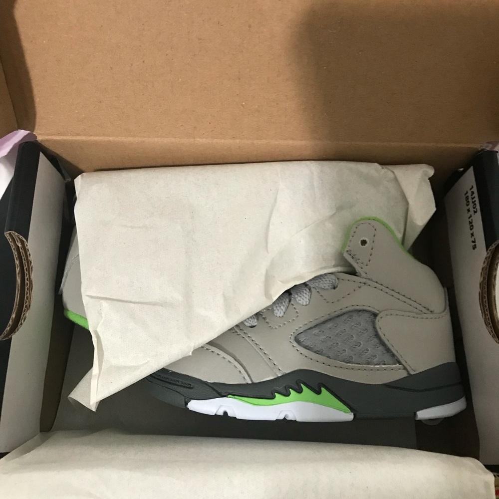 New Jordan 5 Green Bean Toddler 4C